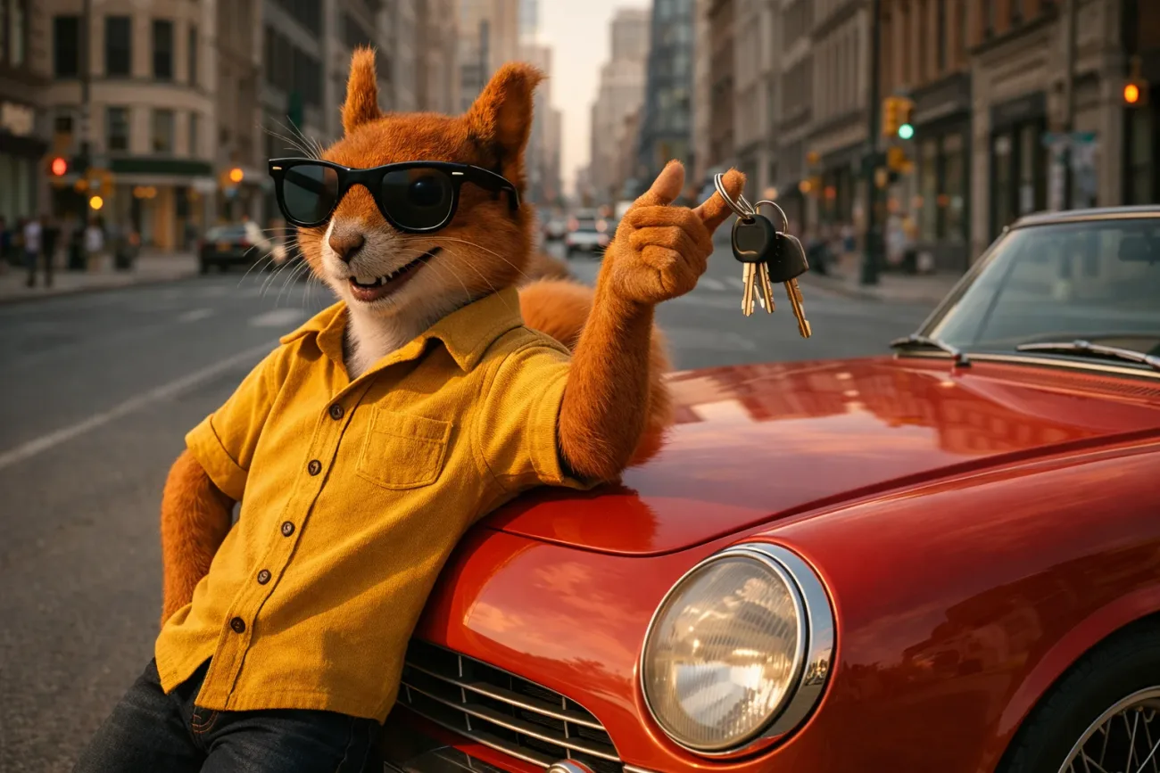 Happy driver comparing car insurance quotes on phone